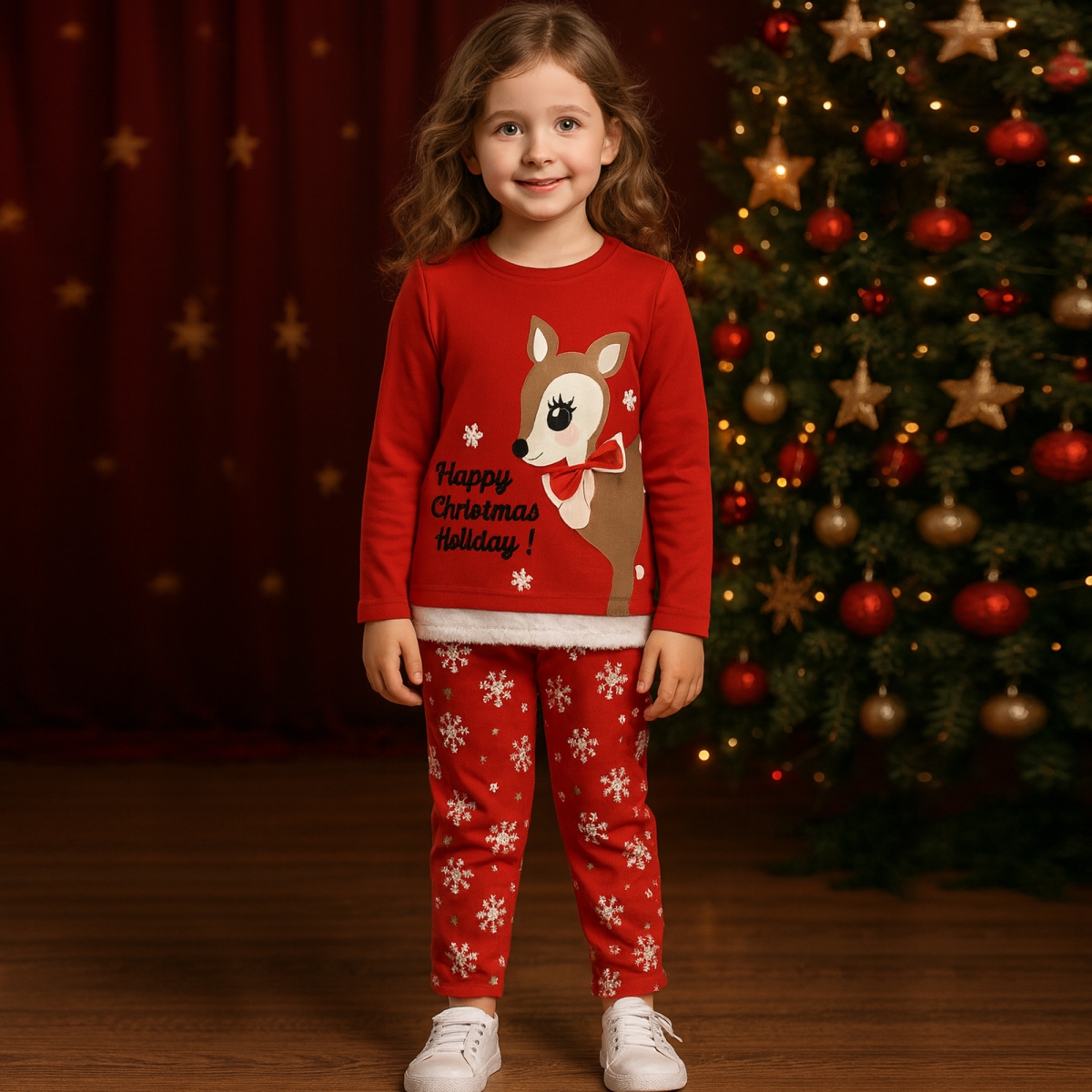 1/4 Y FIYONKLU GEYIK BASKILI NOEL TAKIM