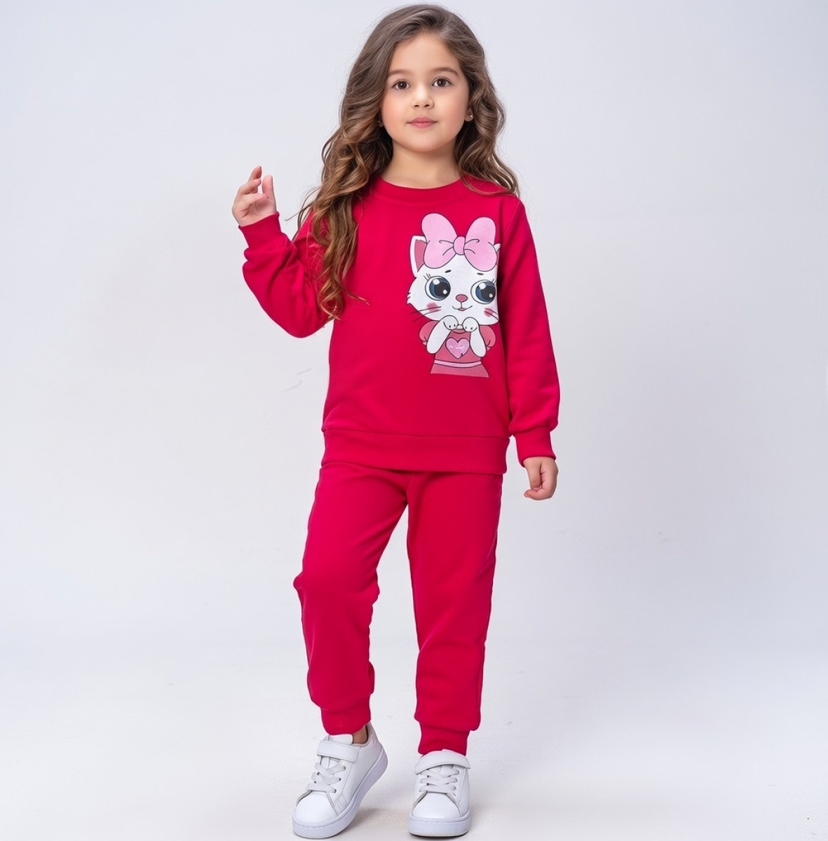 1/4 Y KURDELELI KEDI OYUNCAKLI 2IP KIZ TAKIM