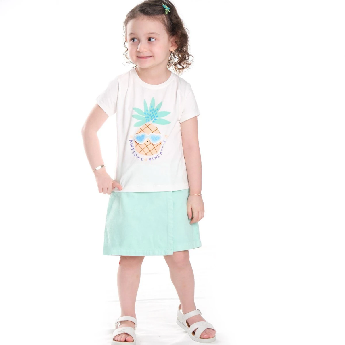 2/5 Y ANANAS BASKILI SORT ETEKLI KIZ TAKIM