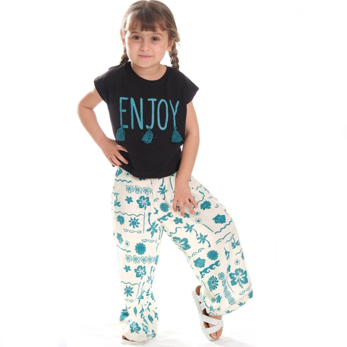 2/5 Y ENJOY PUSKULLU PANT. KIZ TAKIM