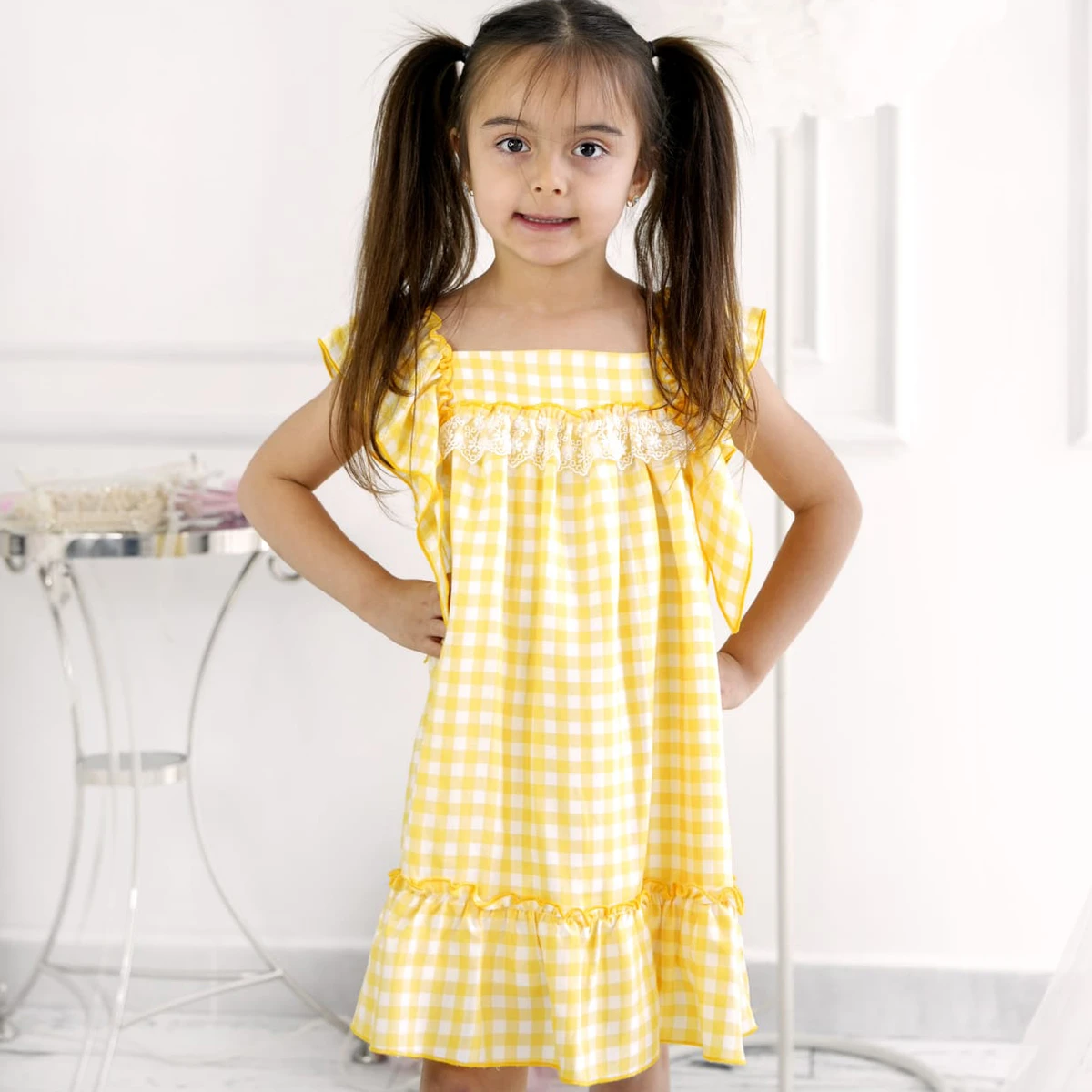2/5 Y KARELI DANTELLI ELBISE