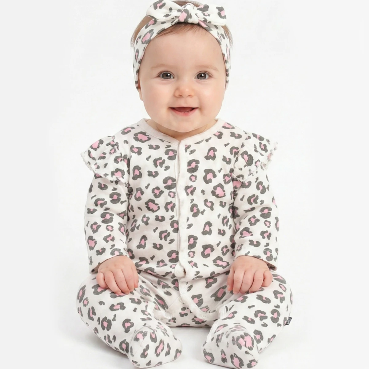 3/12 AY LEOPAR DESENLI BANDANALI BEBE TULUM
