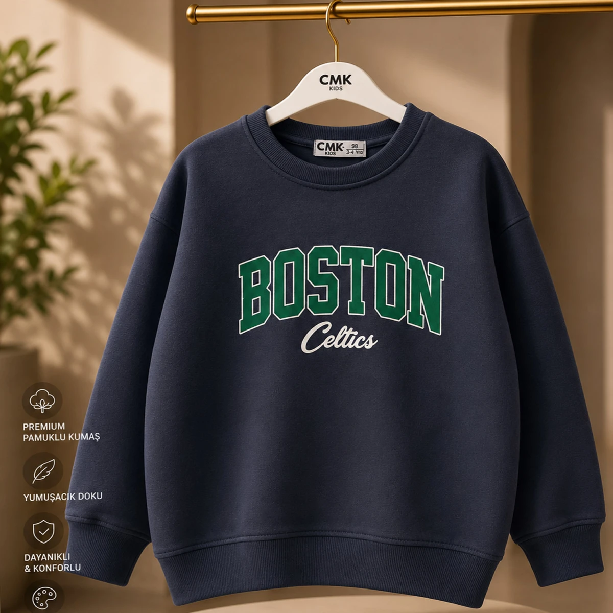 3/12 Y BOSTON NAKISLI ERKEK  SWEATSHIRT