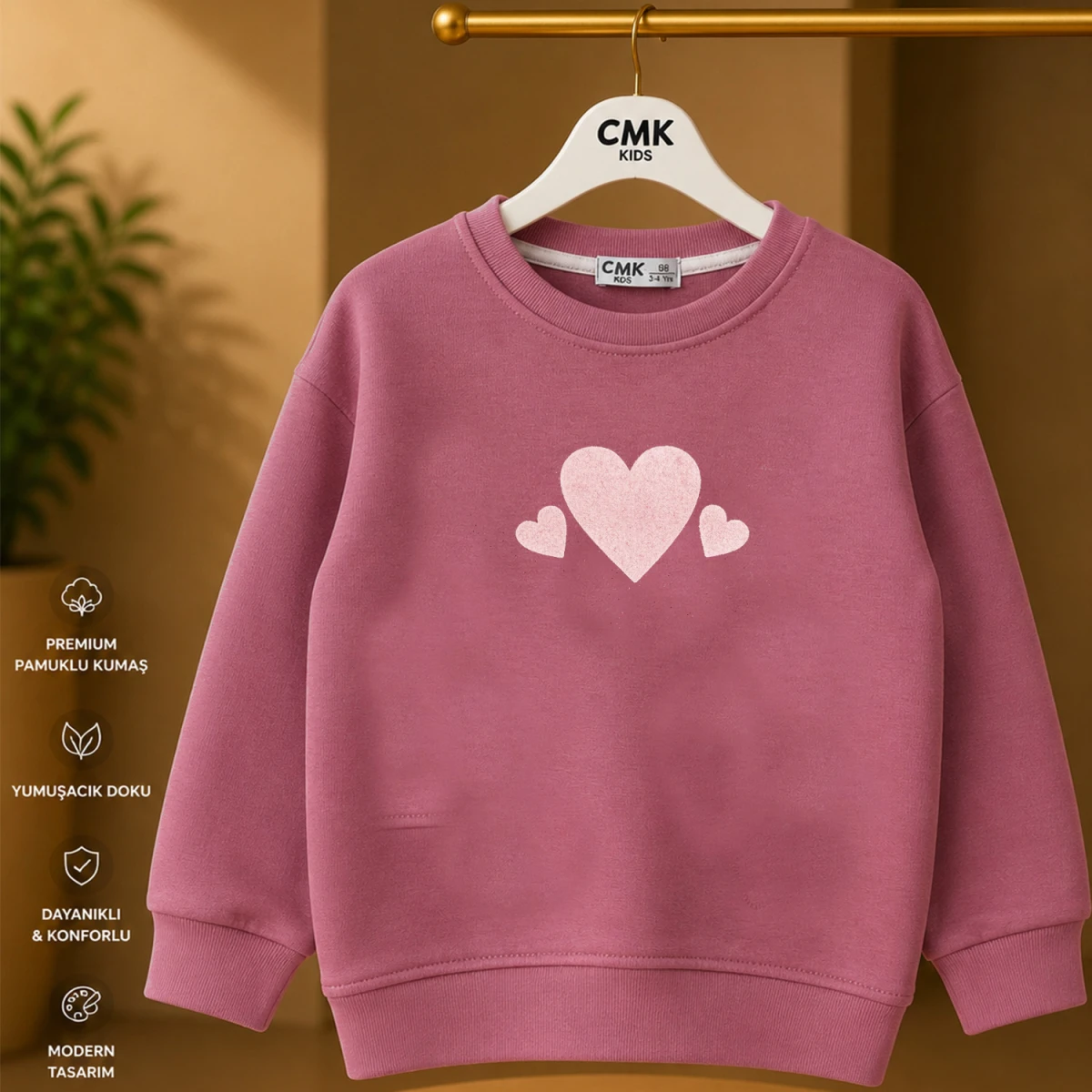 3/12 Y KALP NAKISLI KIZ SWEATSHIRT