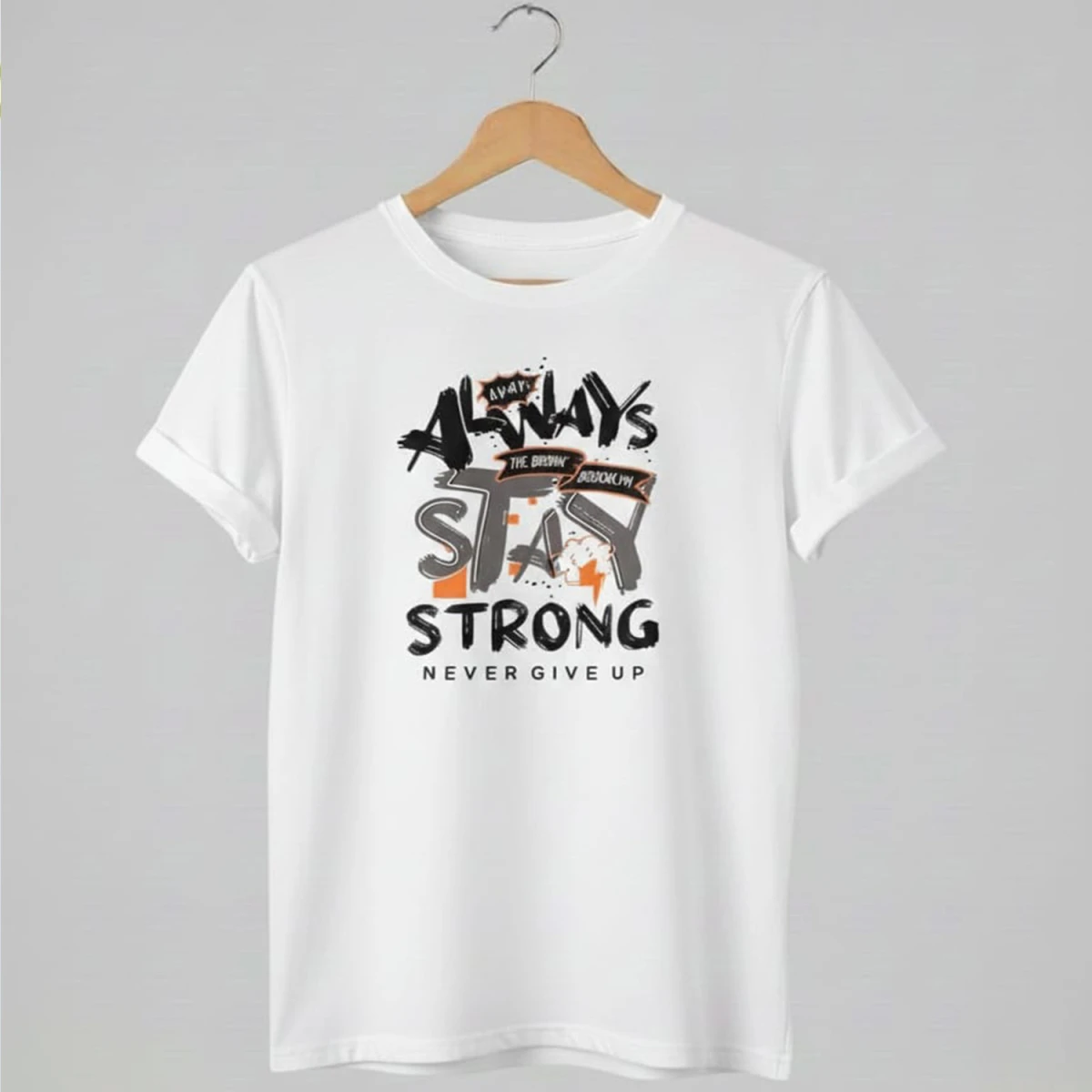 3/7 Y ALWAYS STAY BASKILI ERKEK TISORT