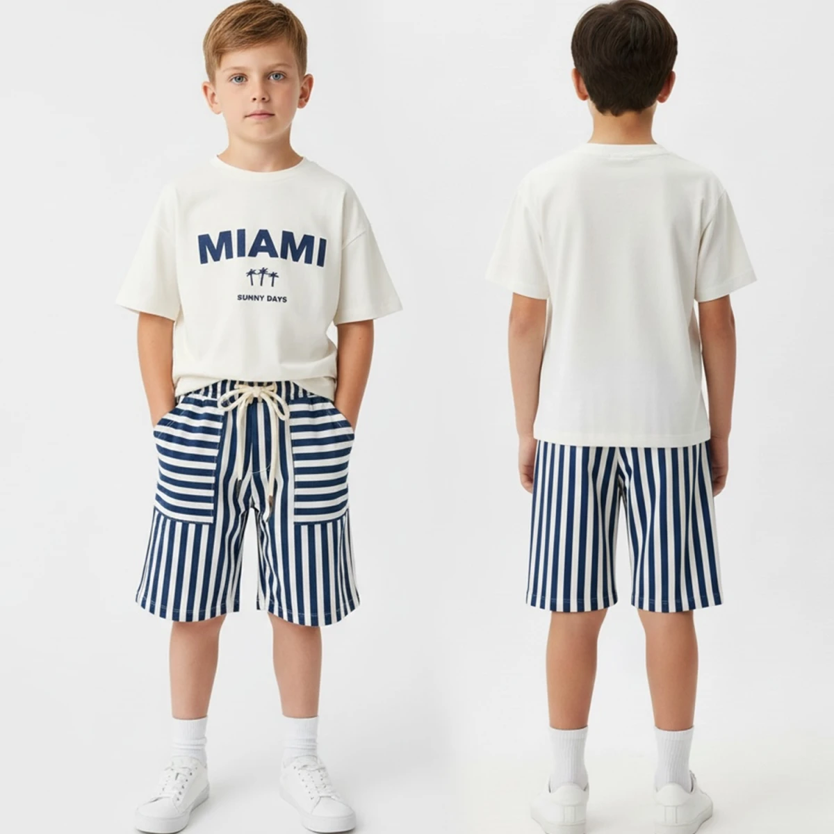 3/7 Y MIAMI BASKI CIZGILI SORTLU ERKEK TAKIM