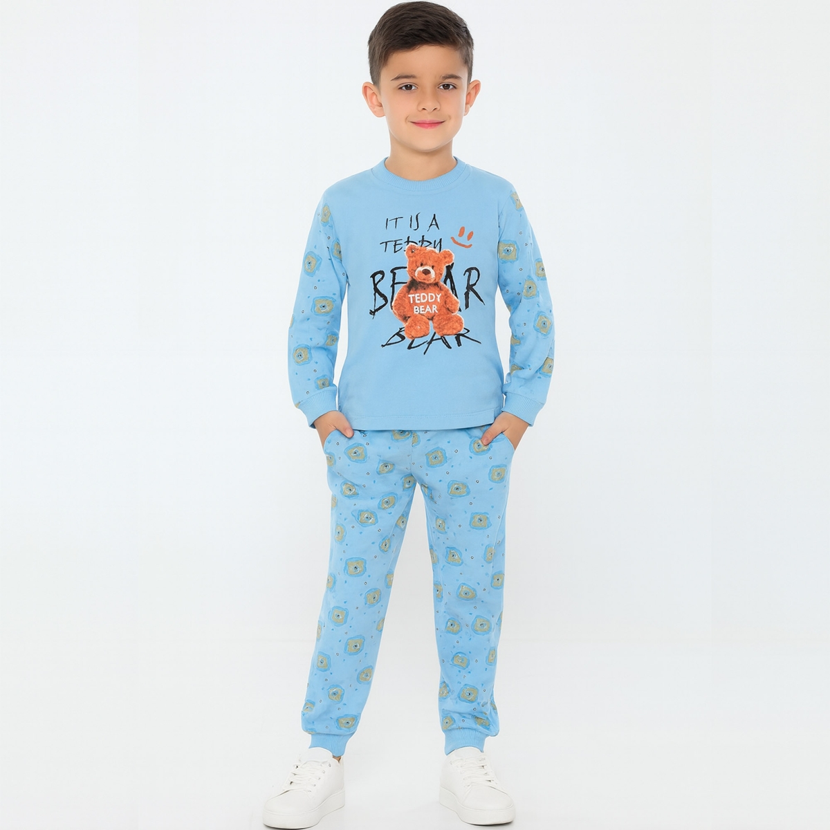 4/6 YAS ERKEK TEDDY YAZILI AYI 2Lİ TAKIM 
