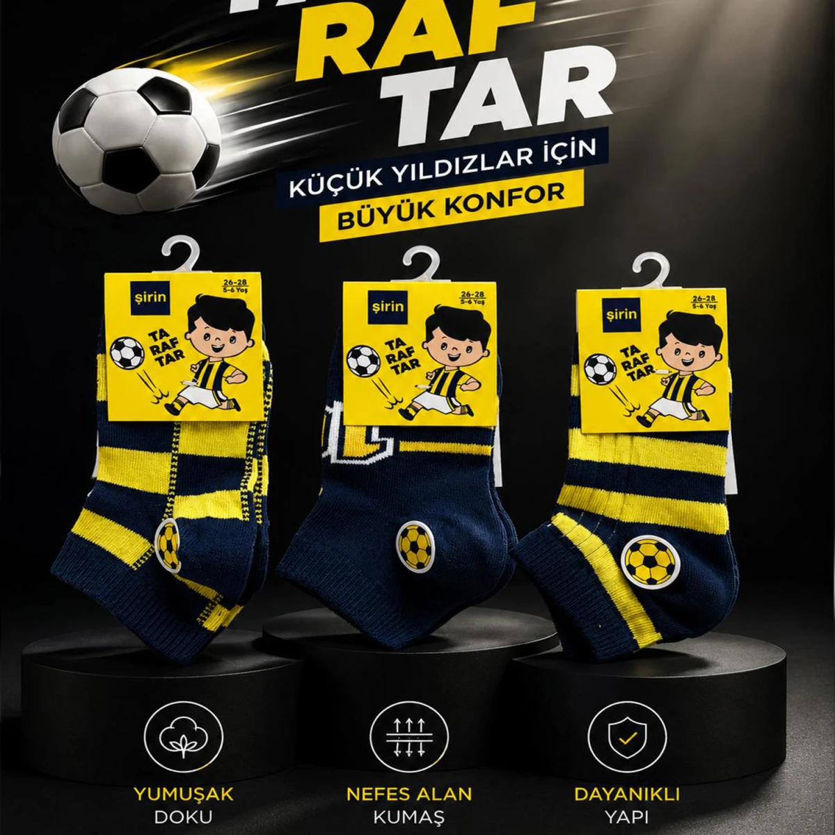 5/12 Y FENERBAHCE BASKILI COCUK PATIK CORAP