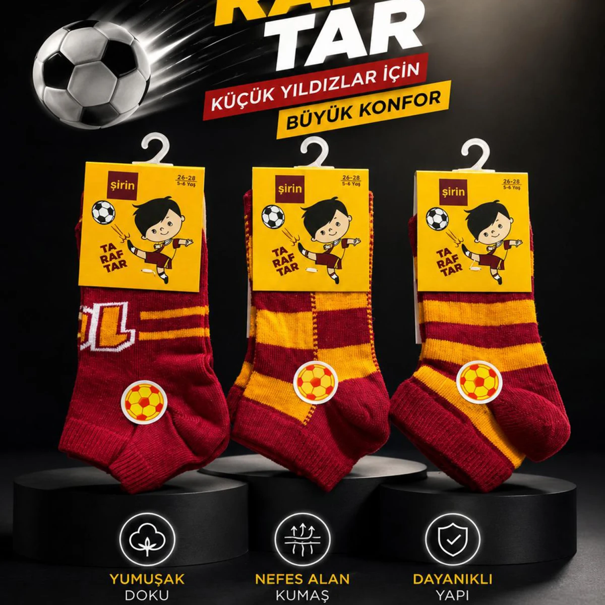 5/12 Y GALATASARAY BASKILI COCUK PATIK CORAP