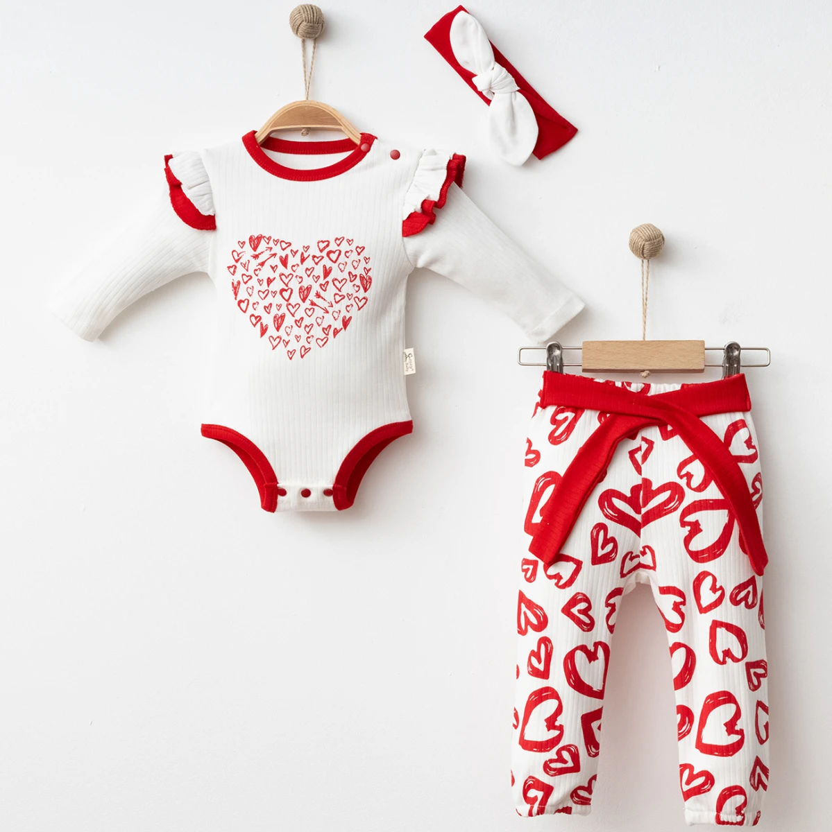 6/18 AY BUYUK KALP BASKILI BEBE TAKIM