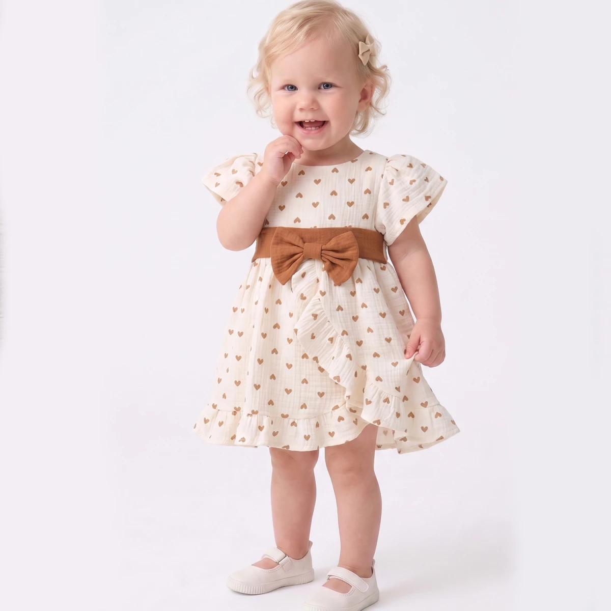 6/18 AY PRIMINO KALPLI MUSLIN BEBE ELBISE