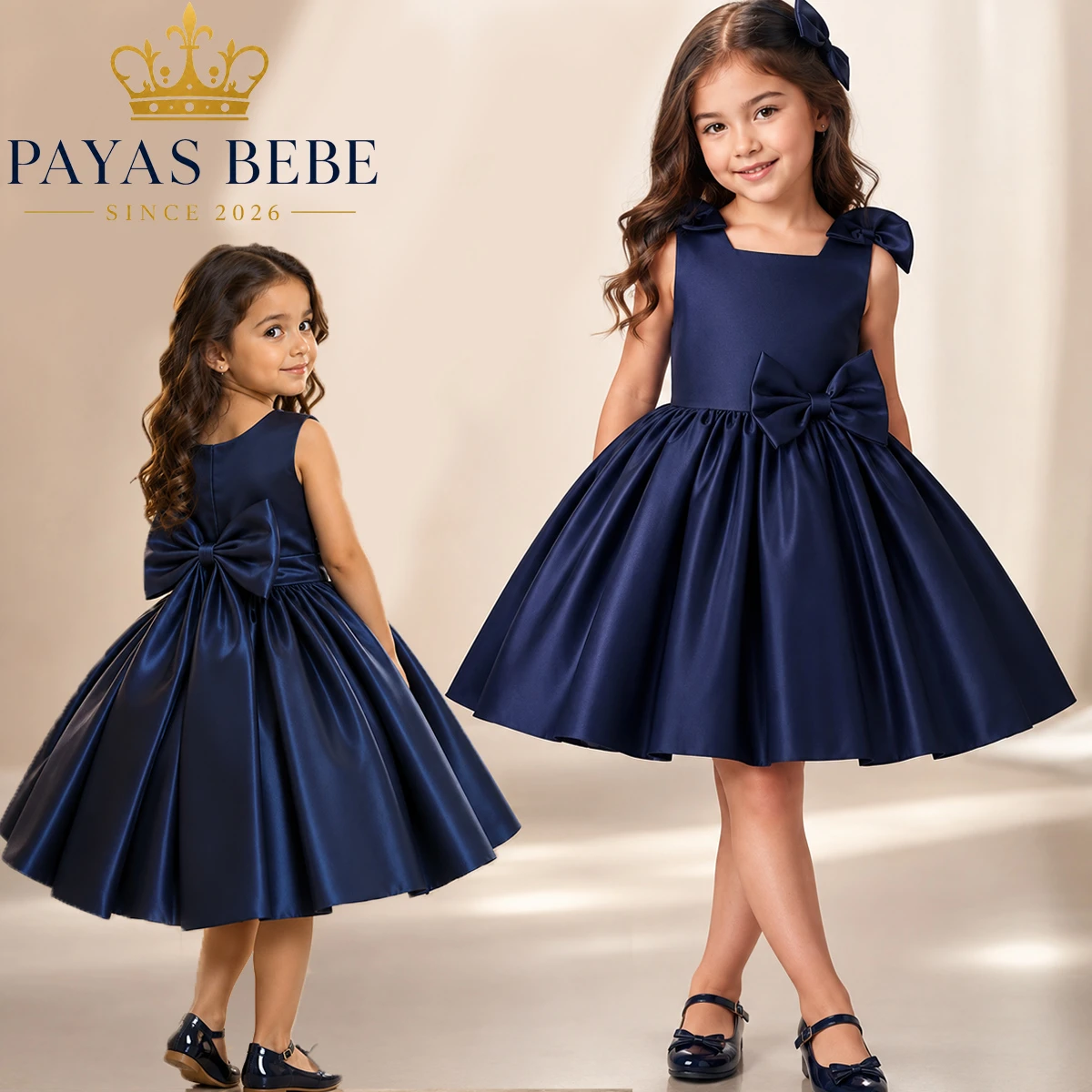 6/9 Y ARKASI FIYONKLU ABIYE ELBISE
