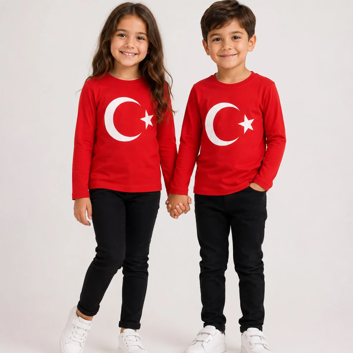 6/9 Y BAYRAK BASKILI UZUN KOL TISORT