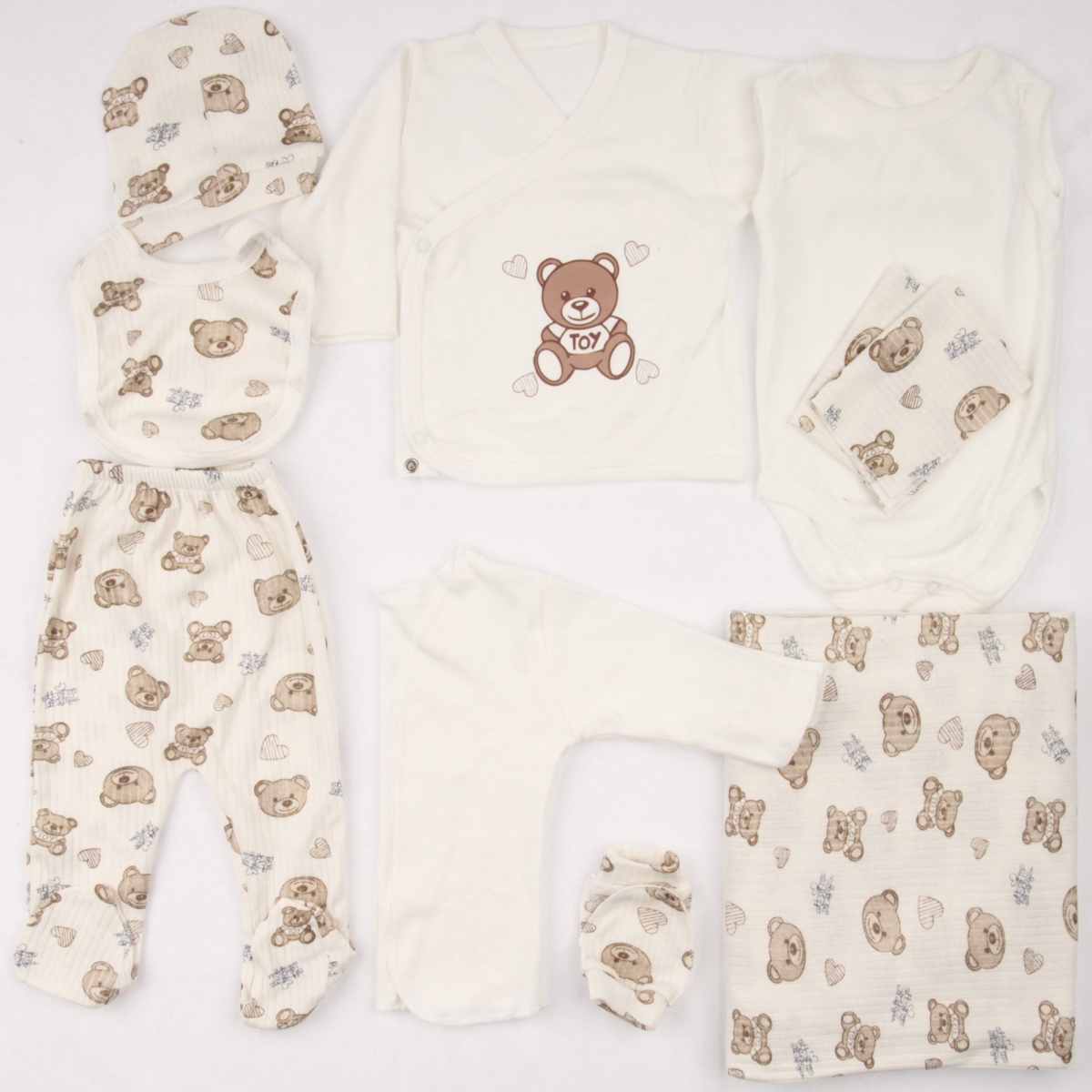 AYICIK TOY BASKILI 10LU BEBE ZIBIN SET