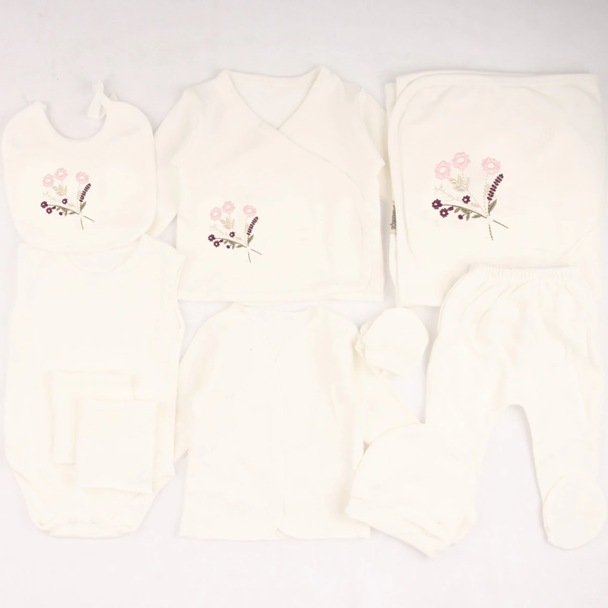 CICEKLER NAKISLI BEBE 10LU ZIBIN SET