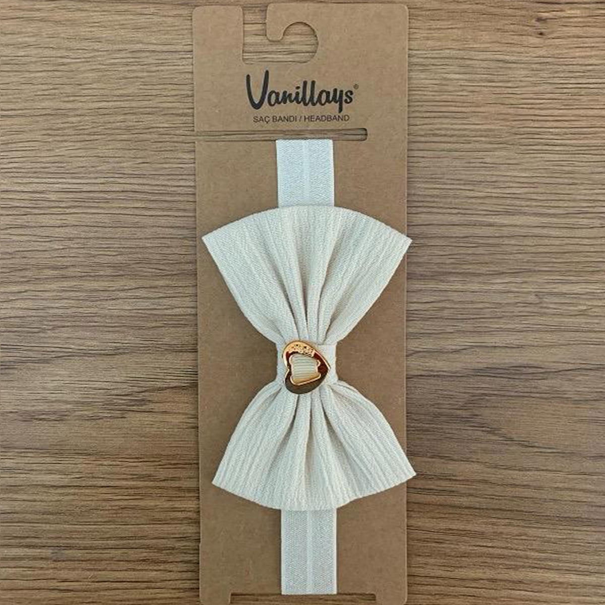 FIYONKLU KALPLI BEBE BANDANA