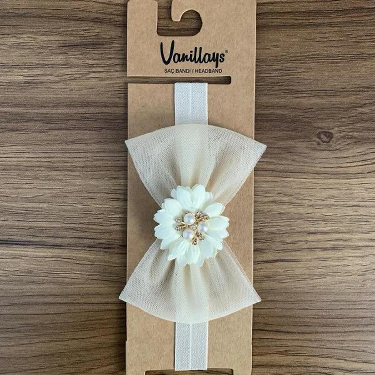 INCILI CICEK FIYONKLU BEBE BANDANA