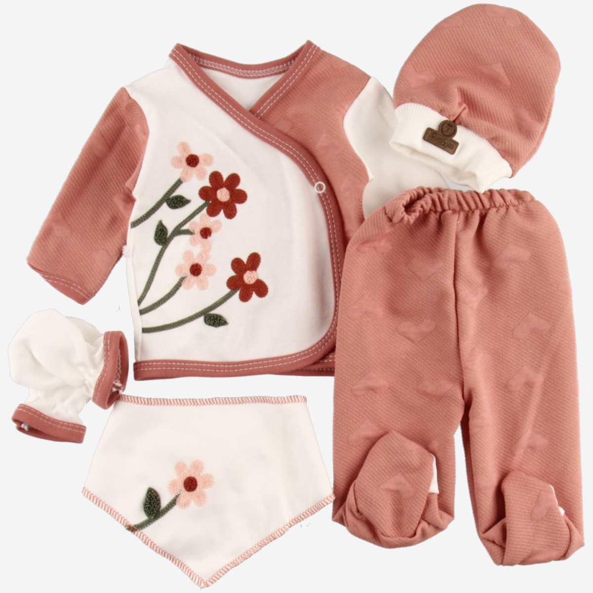 ORGANIK KALPLI CICEK BUKETLI 5LI LUX SET