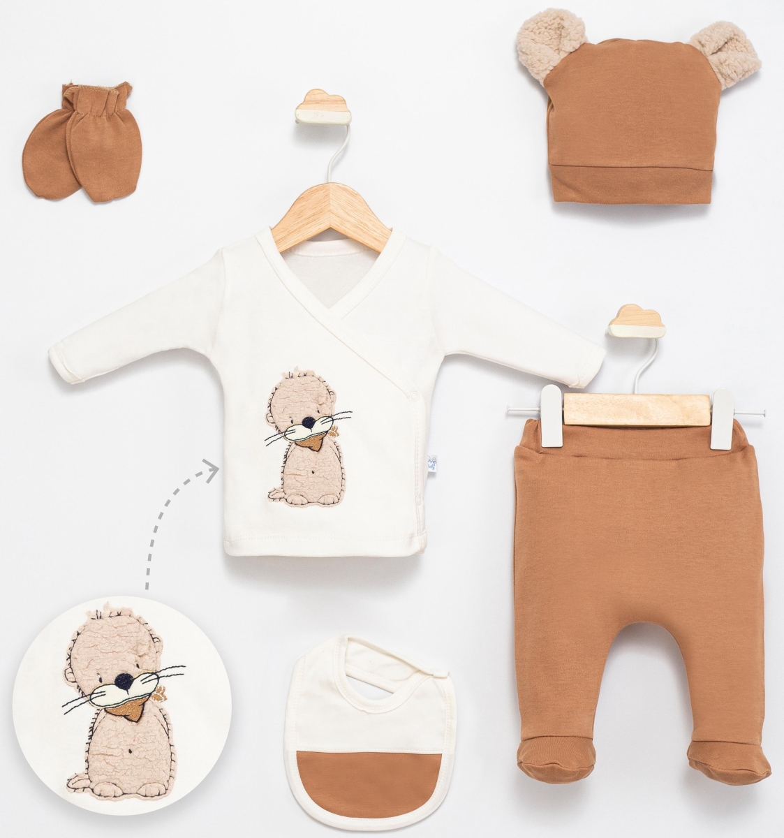 OTTER BASKILI 5LI BEBE ZIBIN SET