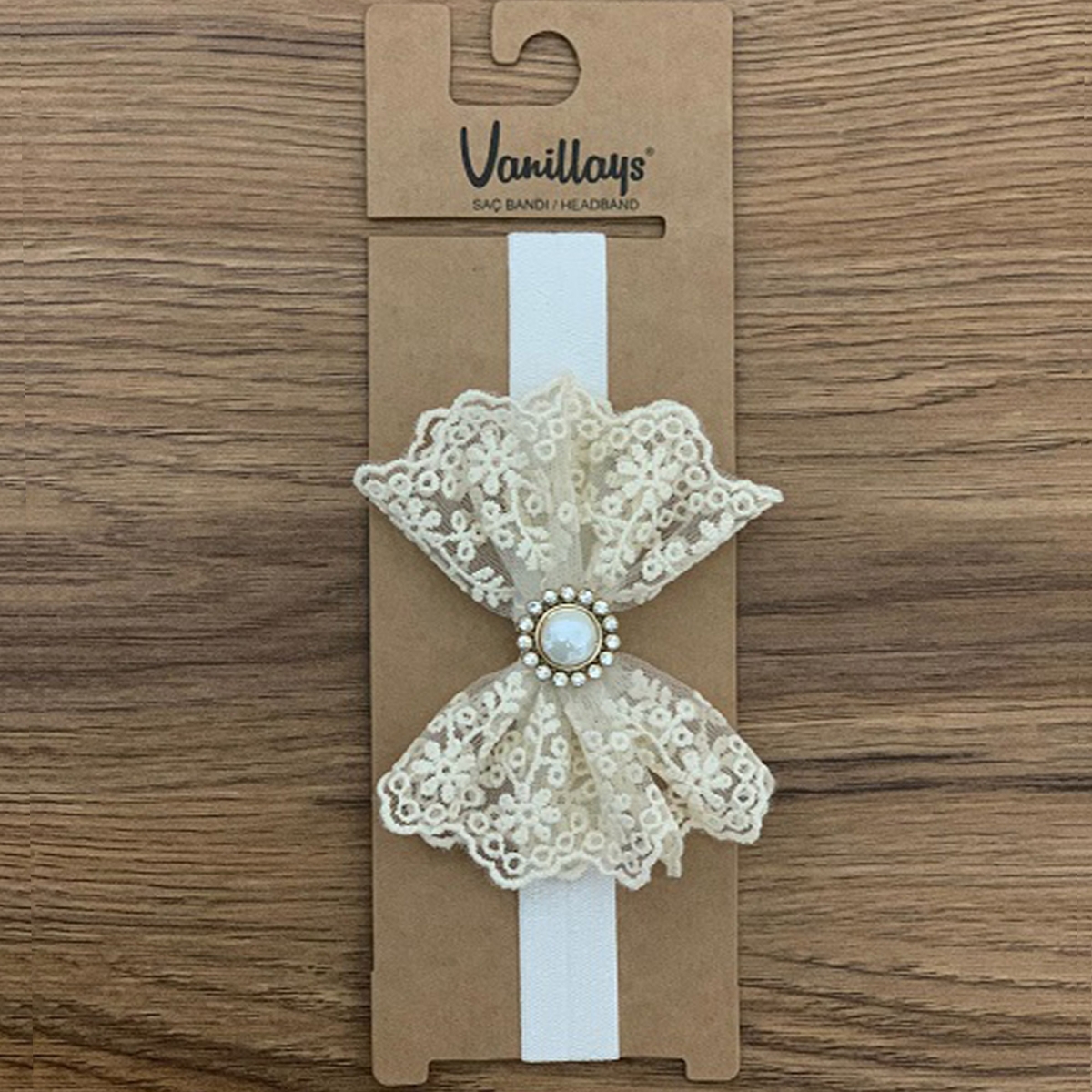 TUL FISTOLU INCILI FIYONKLU BEBE BANDANA 