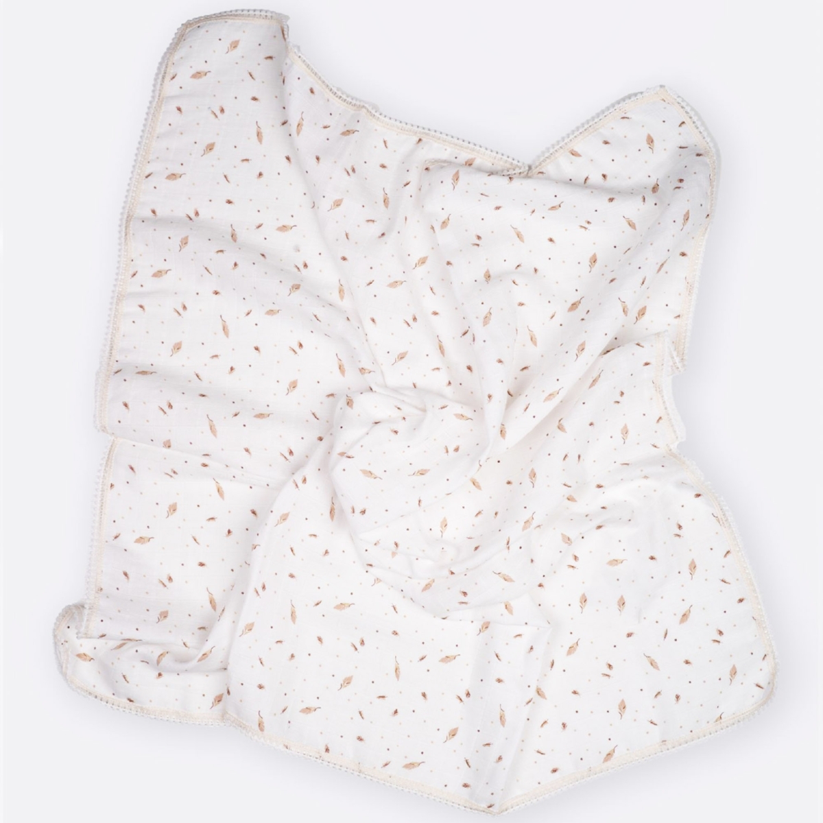 YAPRAK DESENLI MUSLIN BEBE BATTANIYE