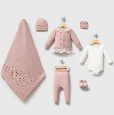 0/3 AY YAKASI DANTEL TRIKO 7LI BEBE ZIBIN SET