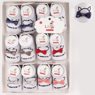 0/6 AY AYAKLI PAPYONLU KEDILI BEBE CORAP