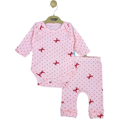 0/9 AY KIZ PUANLI KURDELE BADİLİ 2Lİ TAKIM