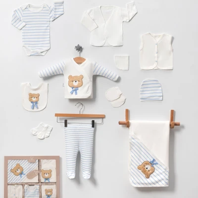 1/3 AY ERKEK ÇİZGİLİ ERKEK AYICIK 10 LU SET