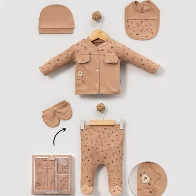 1/3 AY ERKEK WAFFLE PANDA 5 Lİ SET