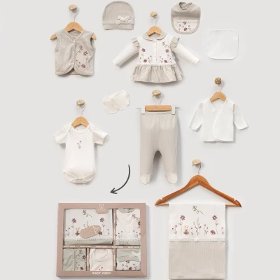 1/3 AY KIZ ARILI DANTELLİ BEBE YAKALI 10 LI SET