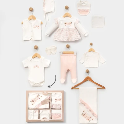 1/3 AY KIZ EKRU ÇITIR ÇİÇEKLİ 10 LU SET