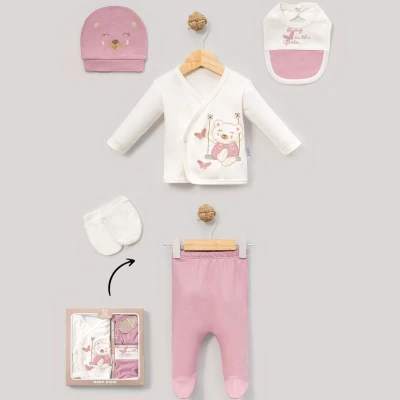 1/3 AY KIZ KELEBEKLİ SALINCAKLI KIZ AYI 5Lİ SET