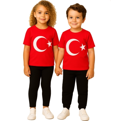 13/16 Y BAYRAK BASKILI TISORT