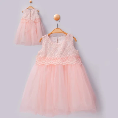 1/4 Y TULLU DANTELLI FIYONK BAGLAMA ELBISE