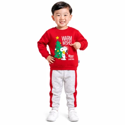 1/4 YAS ERKEK NOEL SNOPPY 2'Lİ TAKIM
