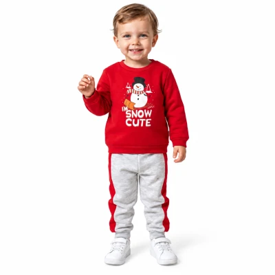 1/4 YAS ERKEK NOEL SNOW CUTE 2'Lİ TAKIM