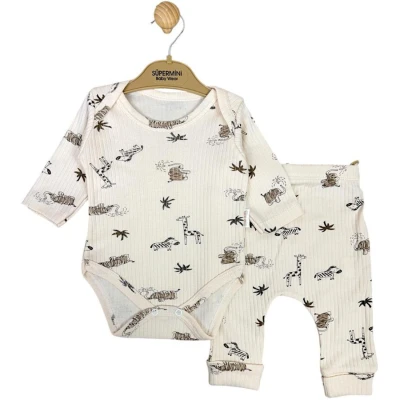 1/9 AY ERKEK ZEBRA DESEN BODYLİ 2Lİ TAKIM 
