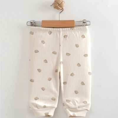 1/9 AY UNİSEX MİNİK AYICIK MANŞETLİ TEK ALT