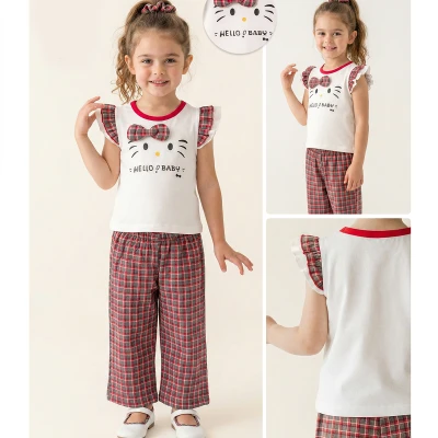 2/5 Y BASKILI EKOSE PANTOLONLU KIZ TAKIM