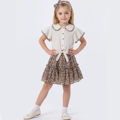 2/5 Y BEBE YAKALI LEOPAR ETEKLI KIZ TAKIM