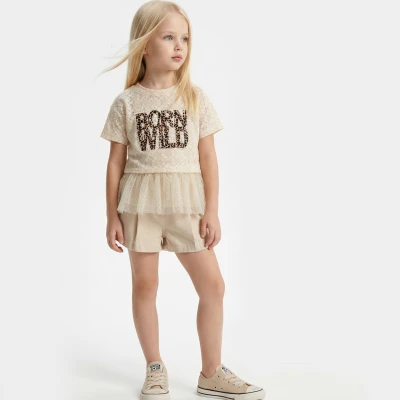 2/5 Y BORN WILD TISORTLU SORTLU KIZ TAKIM