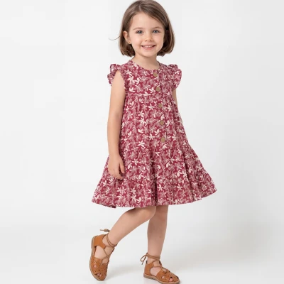 2/5 Y CICEK DESENLI ELBISE