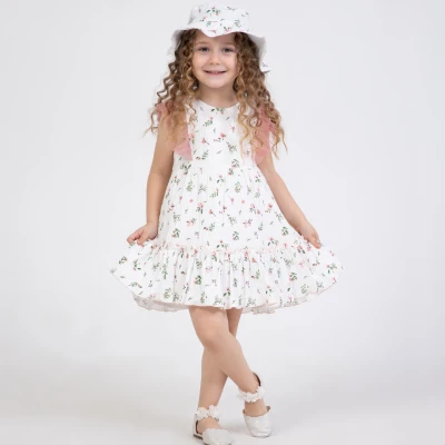 2/5 Y CICEK DESENLI FIRFIRLI ELBISE