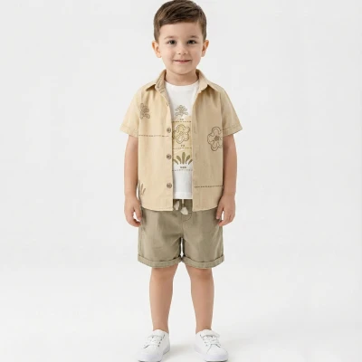 2/5 Y CICEKLI GOMLEKLI SORTLU 3LU ERK TAKIM