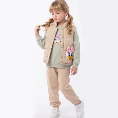 2/5 Y DAISY YELEKLI 3LU KIZ TAKIM