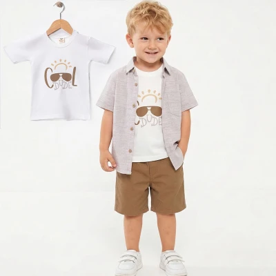 2/5 Y DUDE BASKILI SORTLU 3LU ERKEK TAKIM