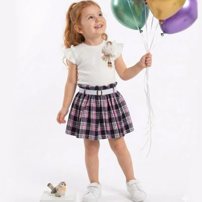 2/5 Y EKOSE ETEKLI KEMERLI KIZ TAKIM