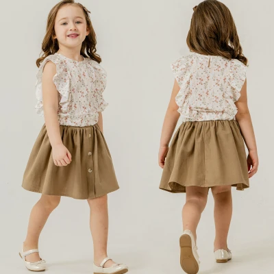 2/5 Y FIRFIR CITIR CICEK BLUZ DUGME ETEKLI KIZ TKM