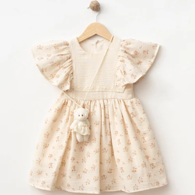 2/5 Y FIRFIR KOLLU CICEKLI OYUNCAKLI KETEN ELBISE